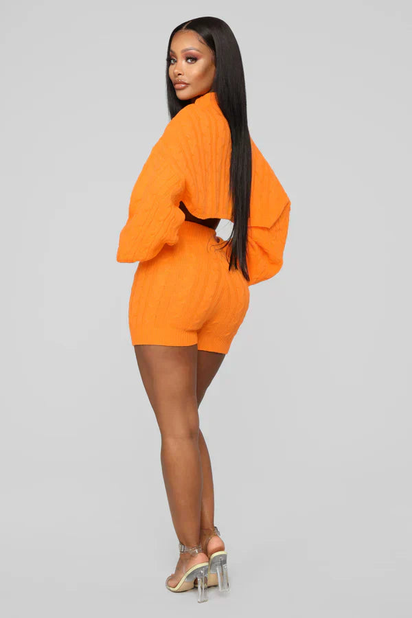 Haley Croped Sweater 2 Piece Set