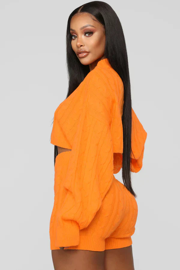 Haley Croped Sweater 2 Piece Set