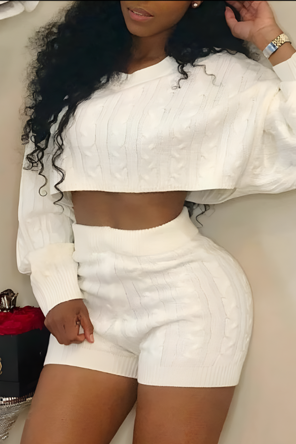 Haley Croped Sweater 2 Piece Set