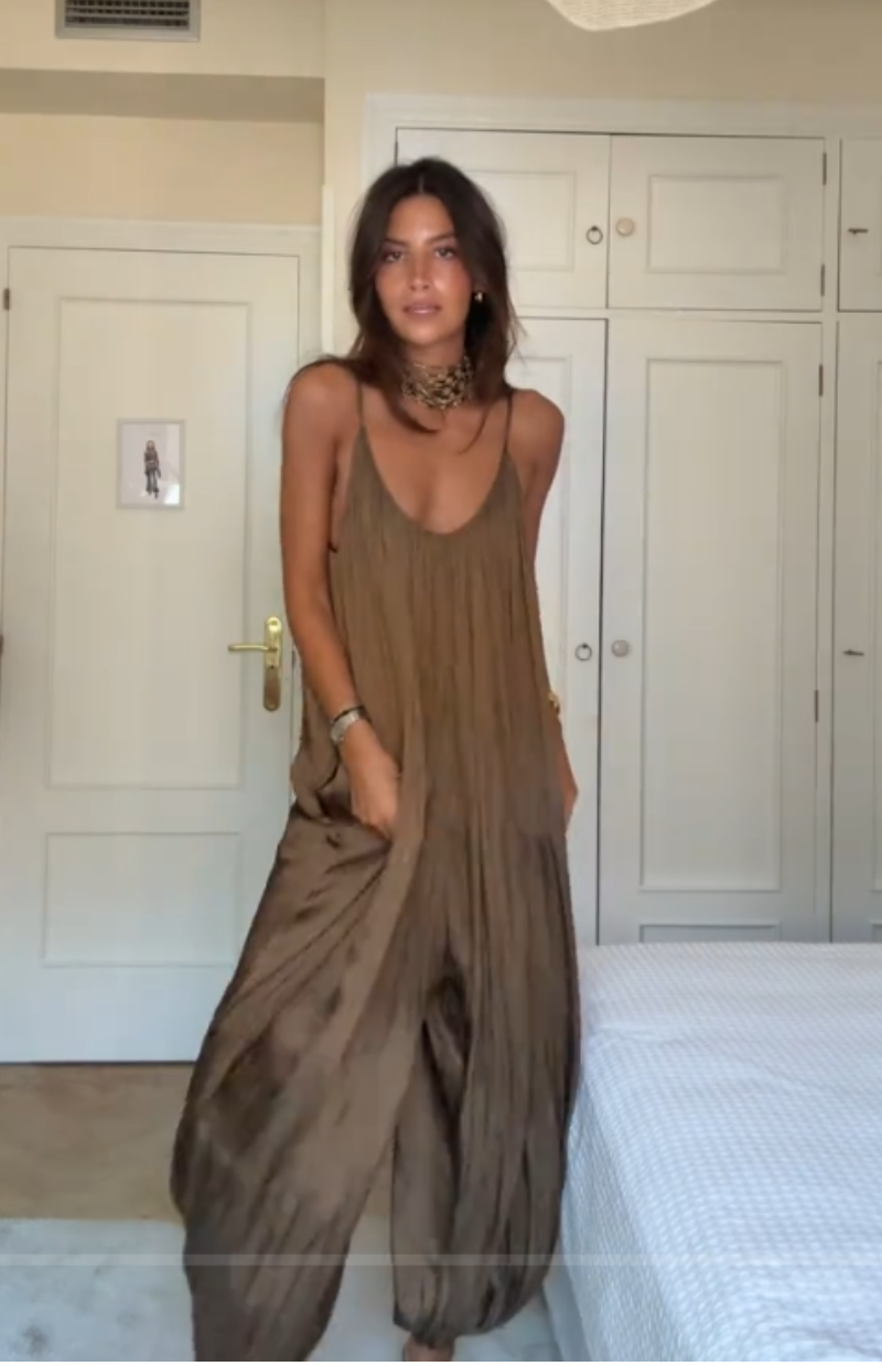 Kaia Crinkle Drape Jumpsuit