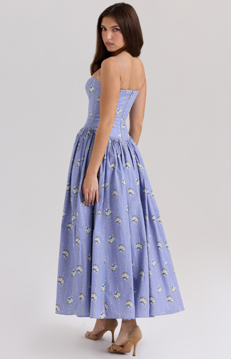 Celestina print cotton midi sundress