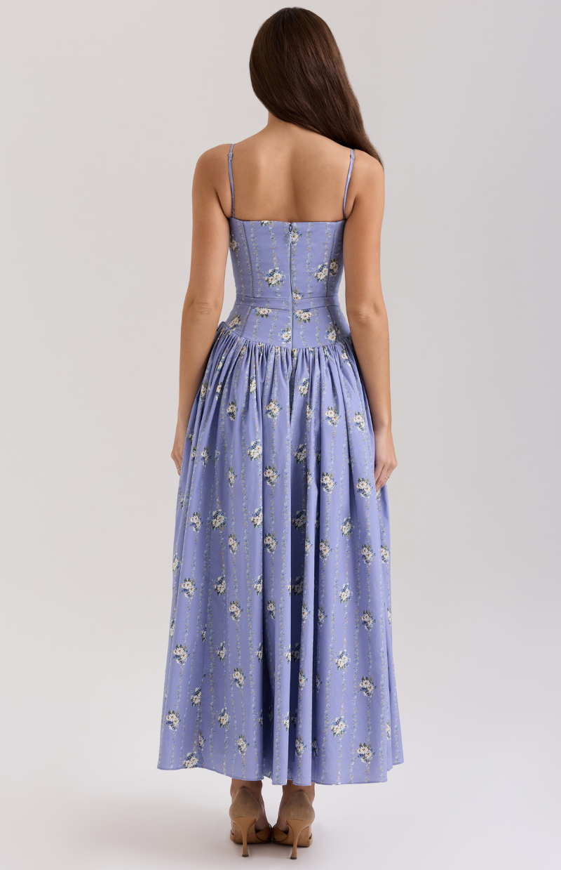 Celestina print cotton midi sundress