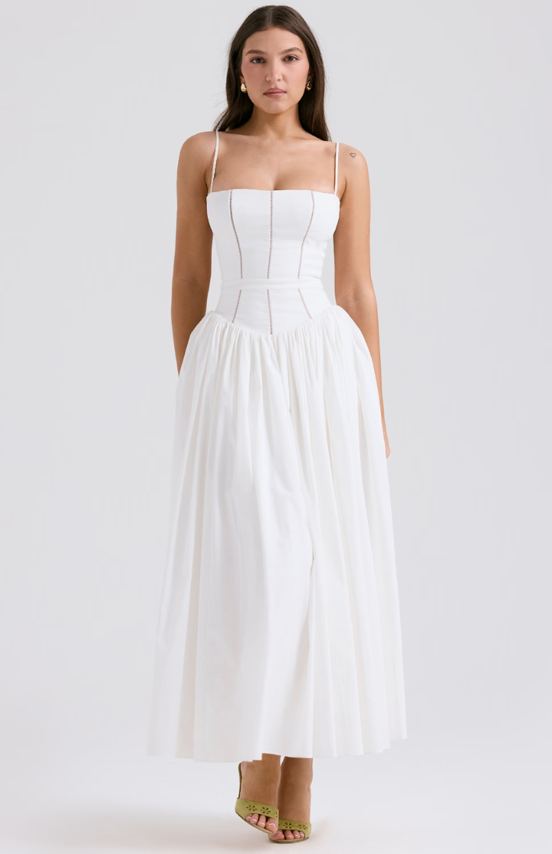 Celestina print cotton midi sundress