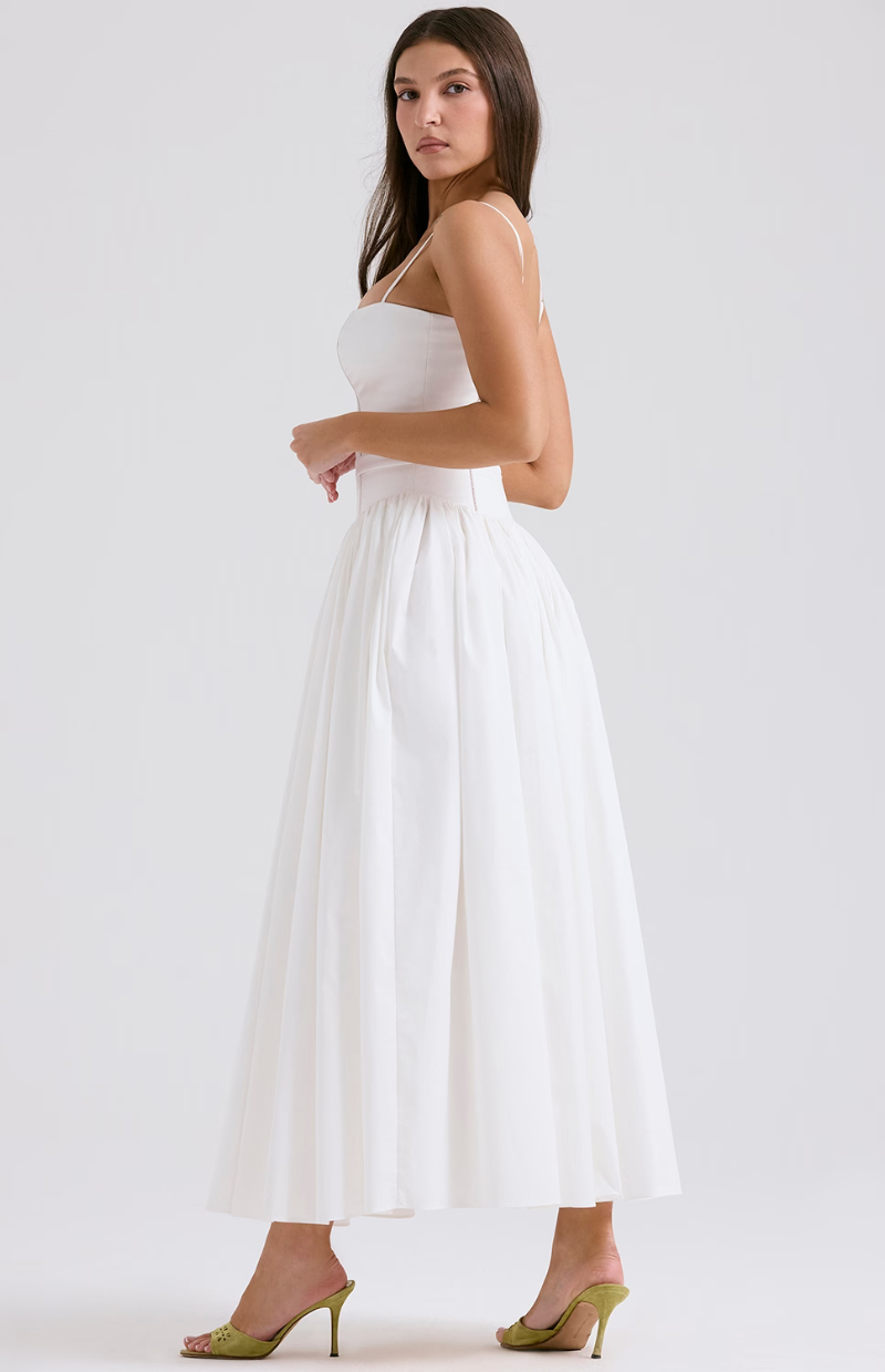 Celestina print cotton midi sundress