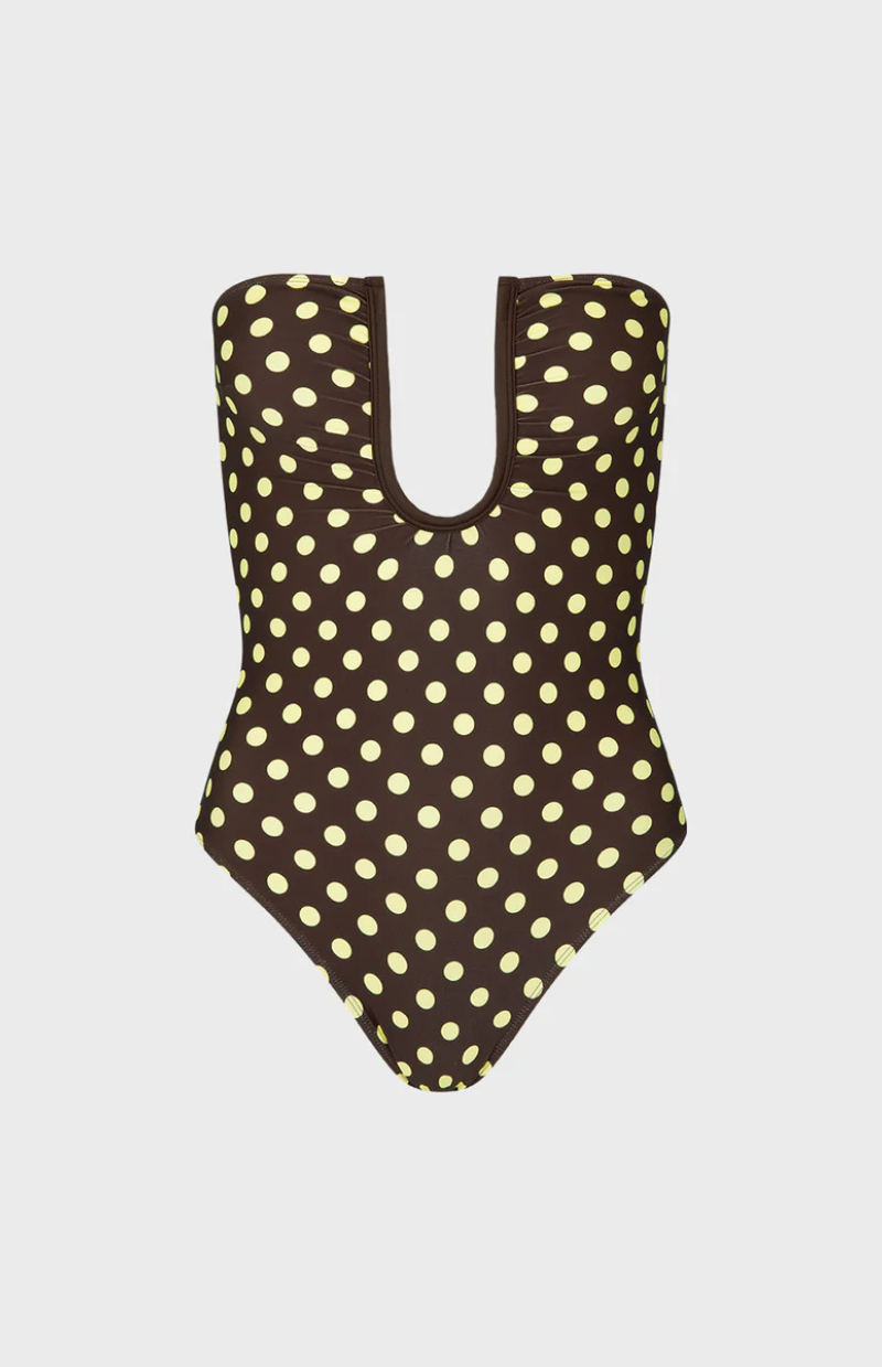 Chloe Polka Plunge One-Piece