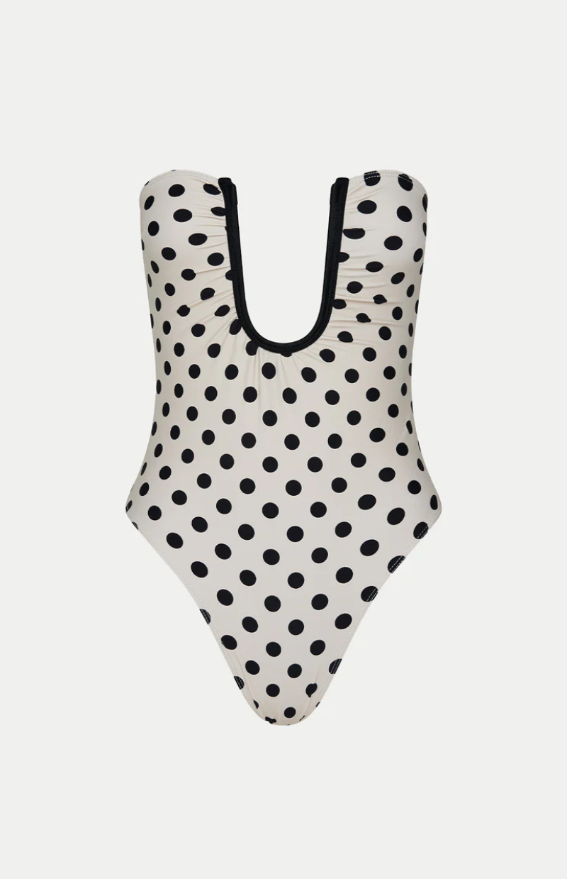 Chloe Polka Plunge One-Piece