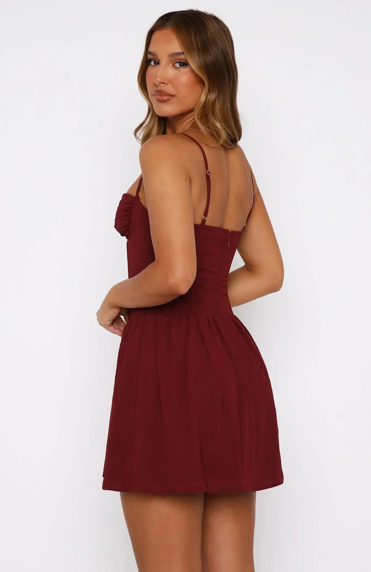 Sophia Mini Dress Wine