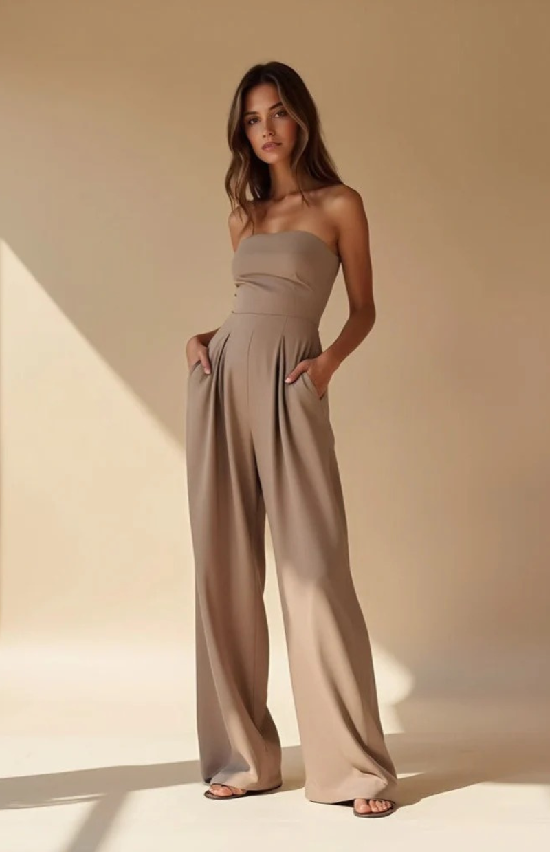 Kayla Strapless Wide-Leg Jumpsuit