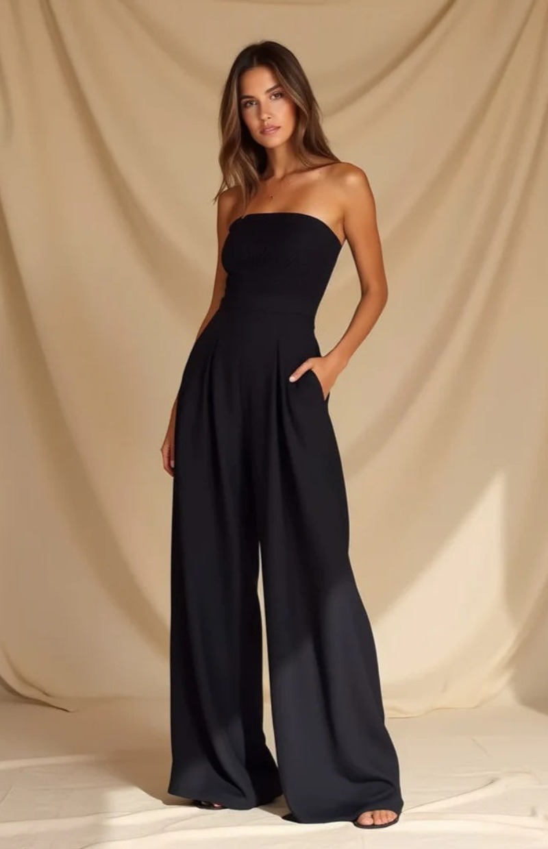 Kayla Strapless Wide-Leg Jumpsuit