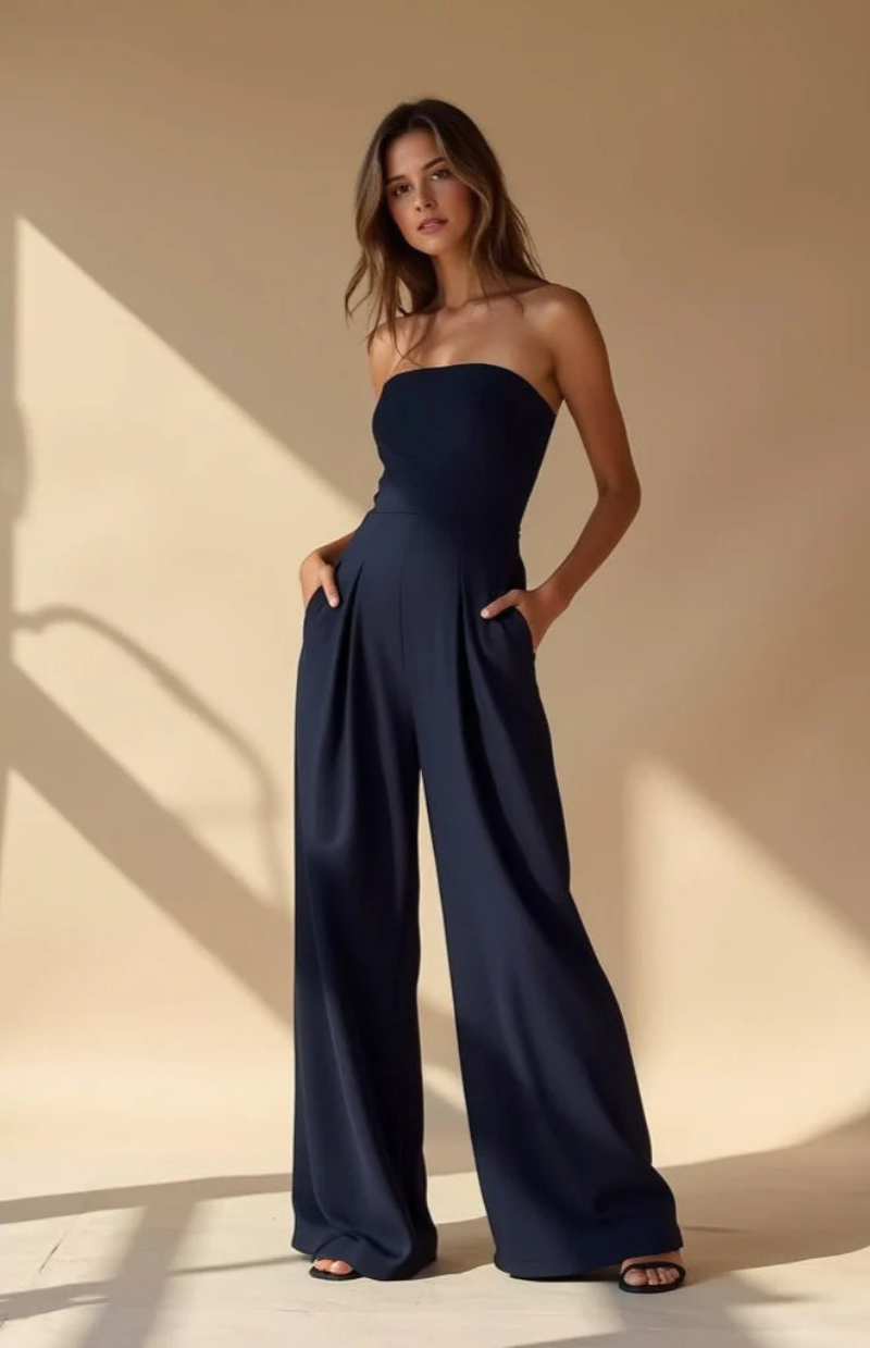 Kayla Strapless Wide-Leg Jumpsuit