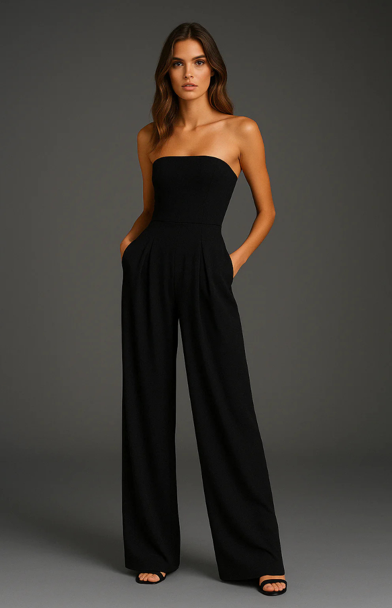 Kayla Strapless Wide-Leg Jumpsuit