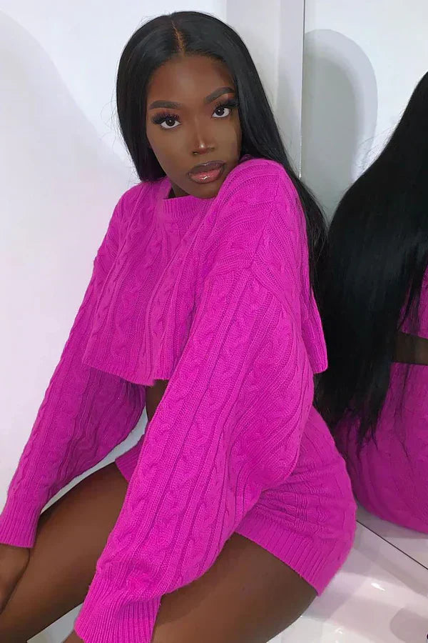 Haley Croped Sweater 2 Piece Set