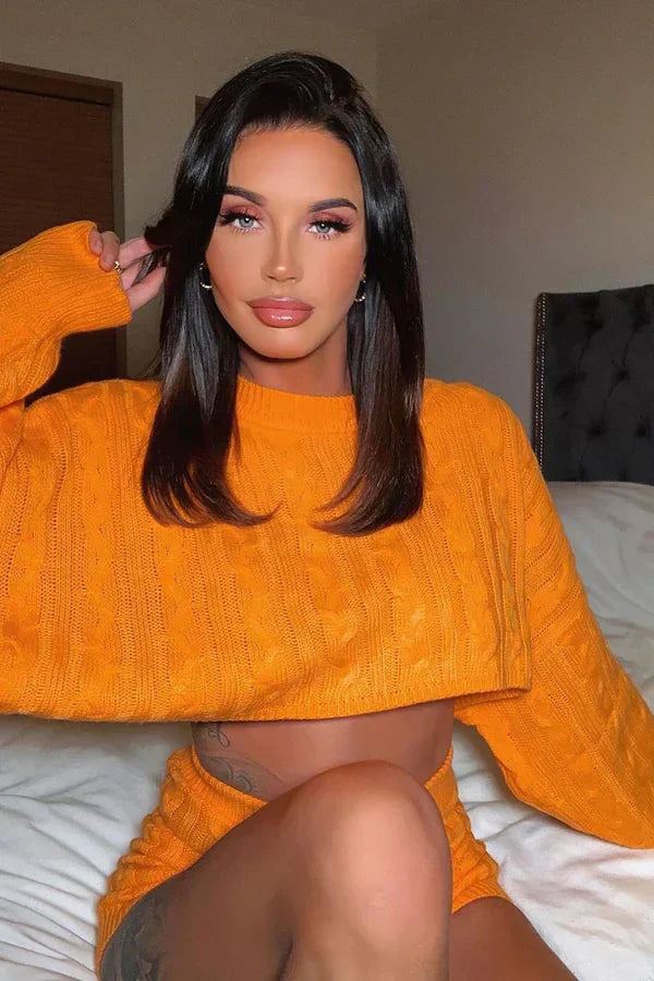 Haley Croped Sweater 2 Piece Set
