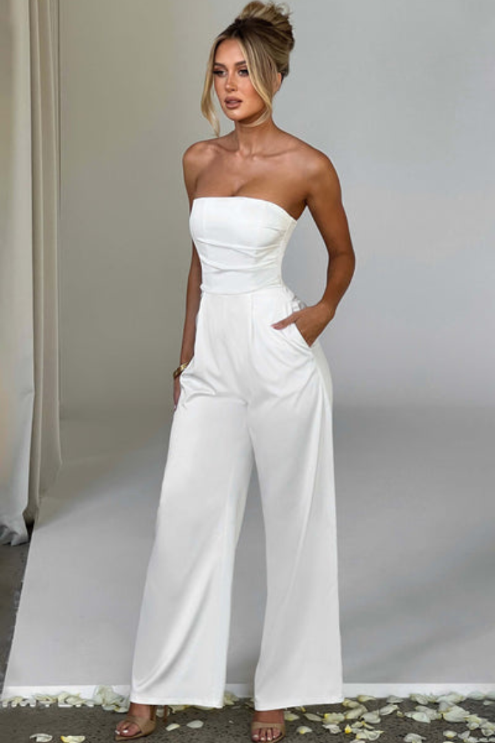 Kayla Strapless Wide-Leg Jumpsuit