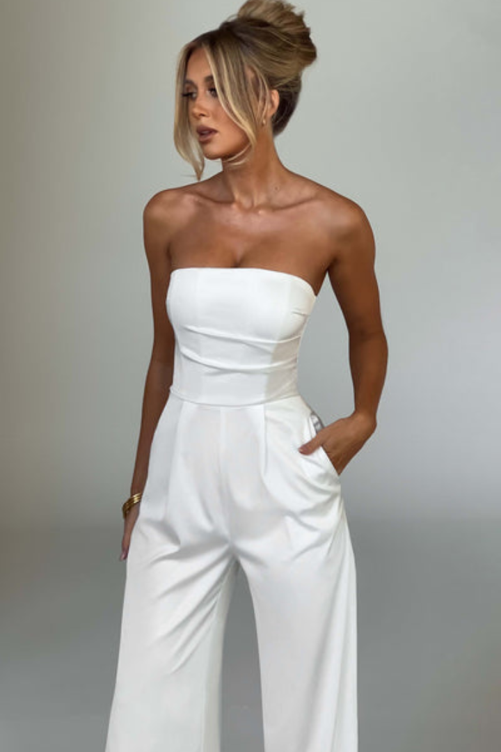 Kayla Strapless Wide-Leg Jumpsuit