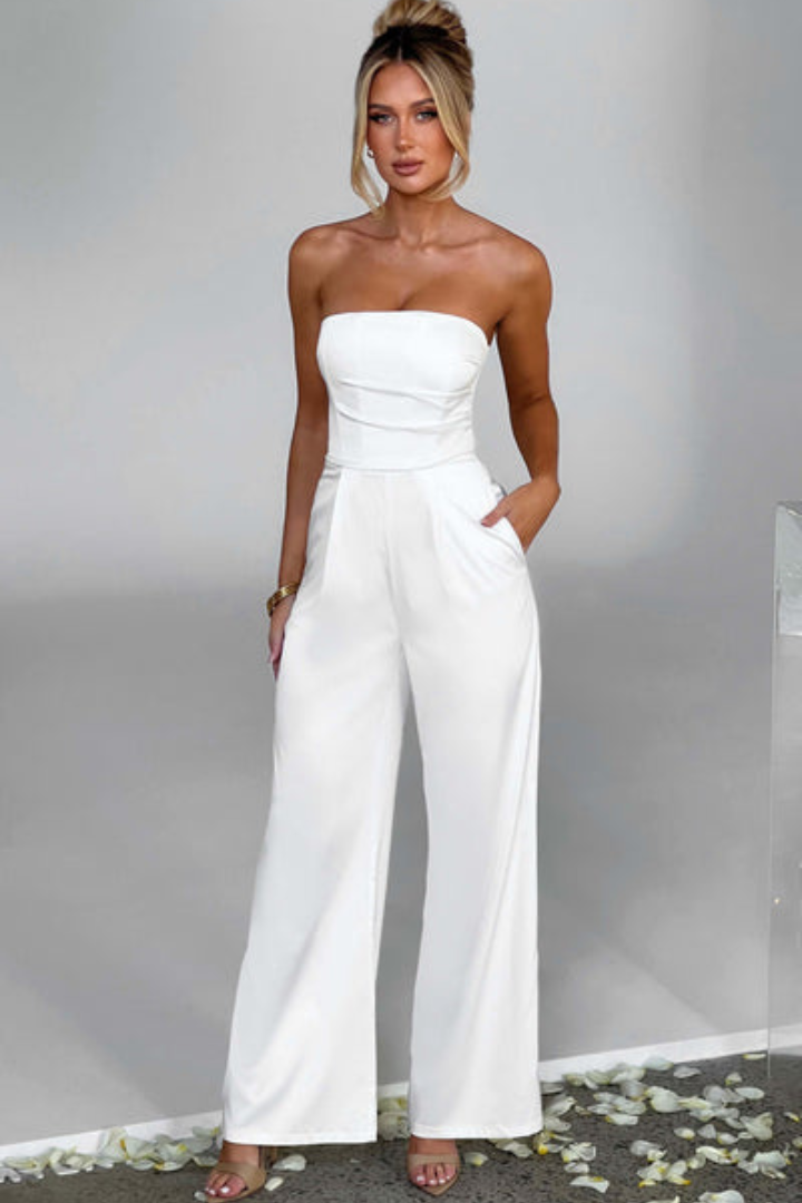 Kayla Strapless Wide-Leg Jumpsuit