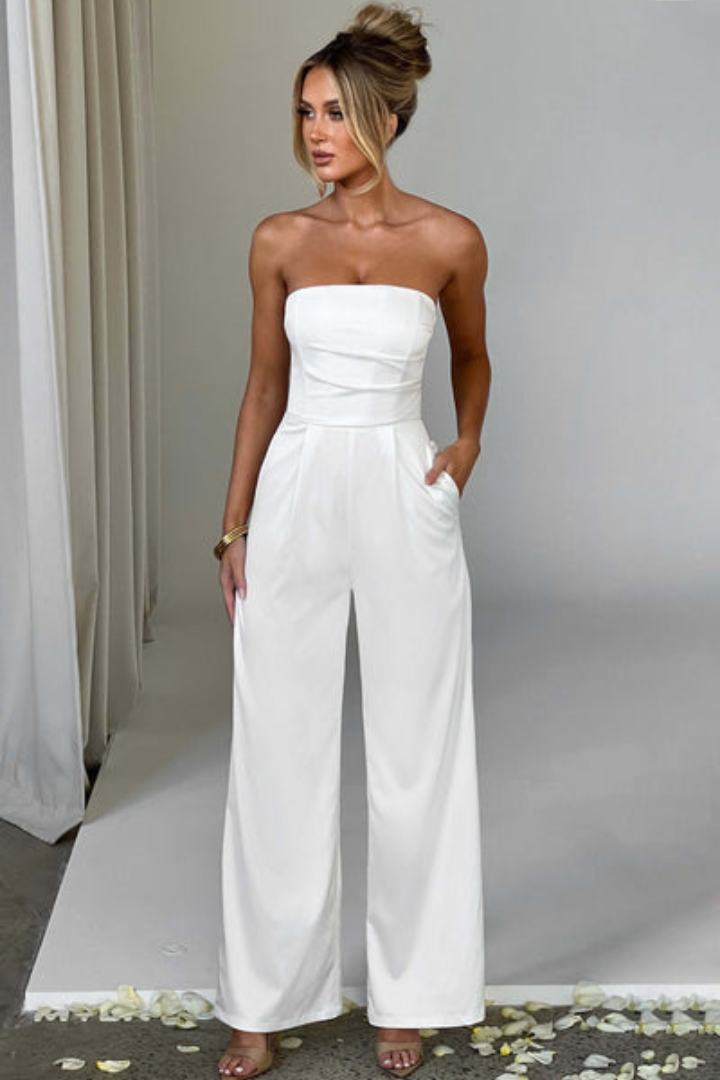 Kayla Strapless Wide-Leg Jumpsuit