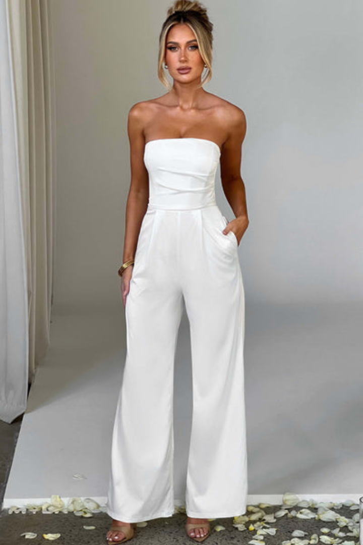 Kayla Strapless Wide-Leg Jumpsuit