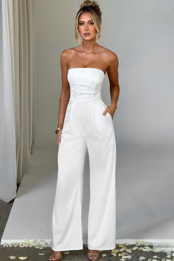Kayla Strapless Wide-Leg Jumpsuit