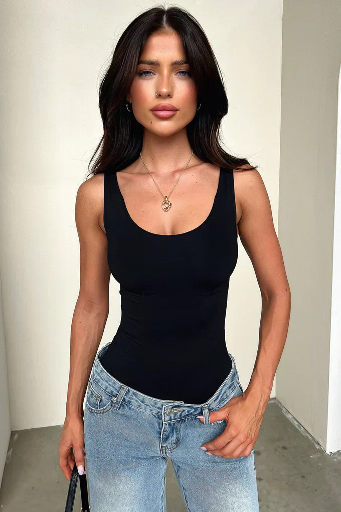 Low Rise Jeans - Washed Denim