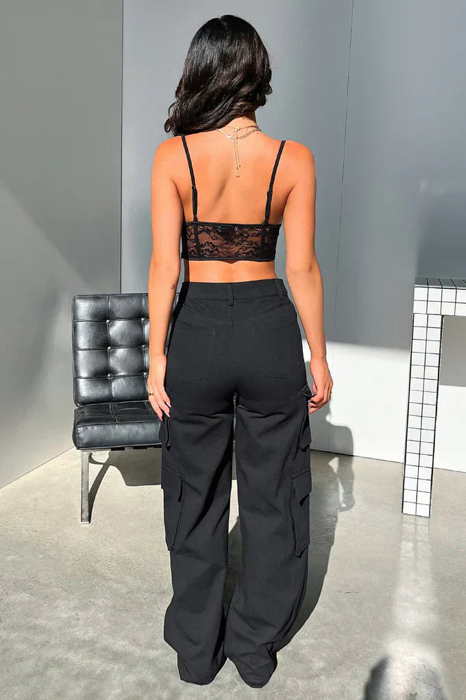 Mabel Cargo Pants - Black