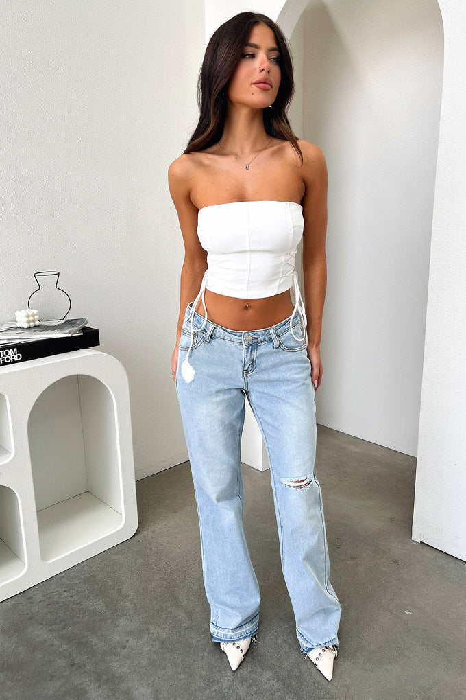Mia Low Rise Jeans - Blue