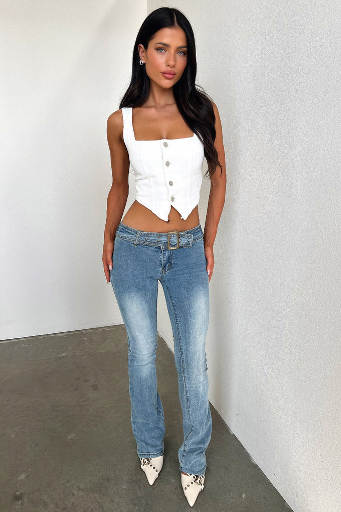 Low Rise Jeans - Blue